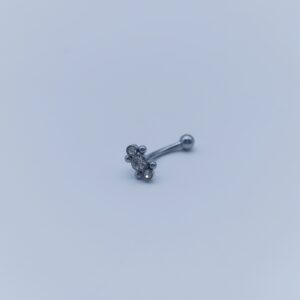 1.2 X 10 X 7 CURVED BAR – STEEL – 3 JEWELLED & BEADED