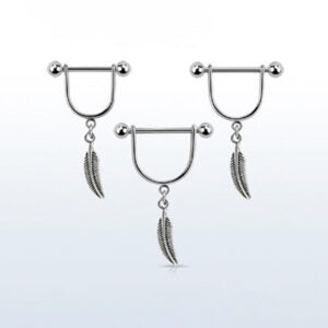 HANGING FEATHER NIPPLE BAR 1.6 X 18