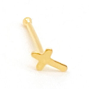 GOLD CROSS NOSE PIN