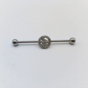 1.6 X 40 X 5 INDUSTRIAL BAR – STEEL – JEWELLED PEACE SIGN