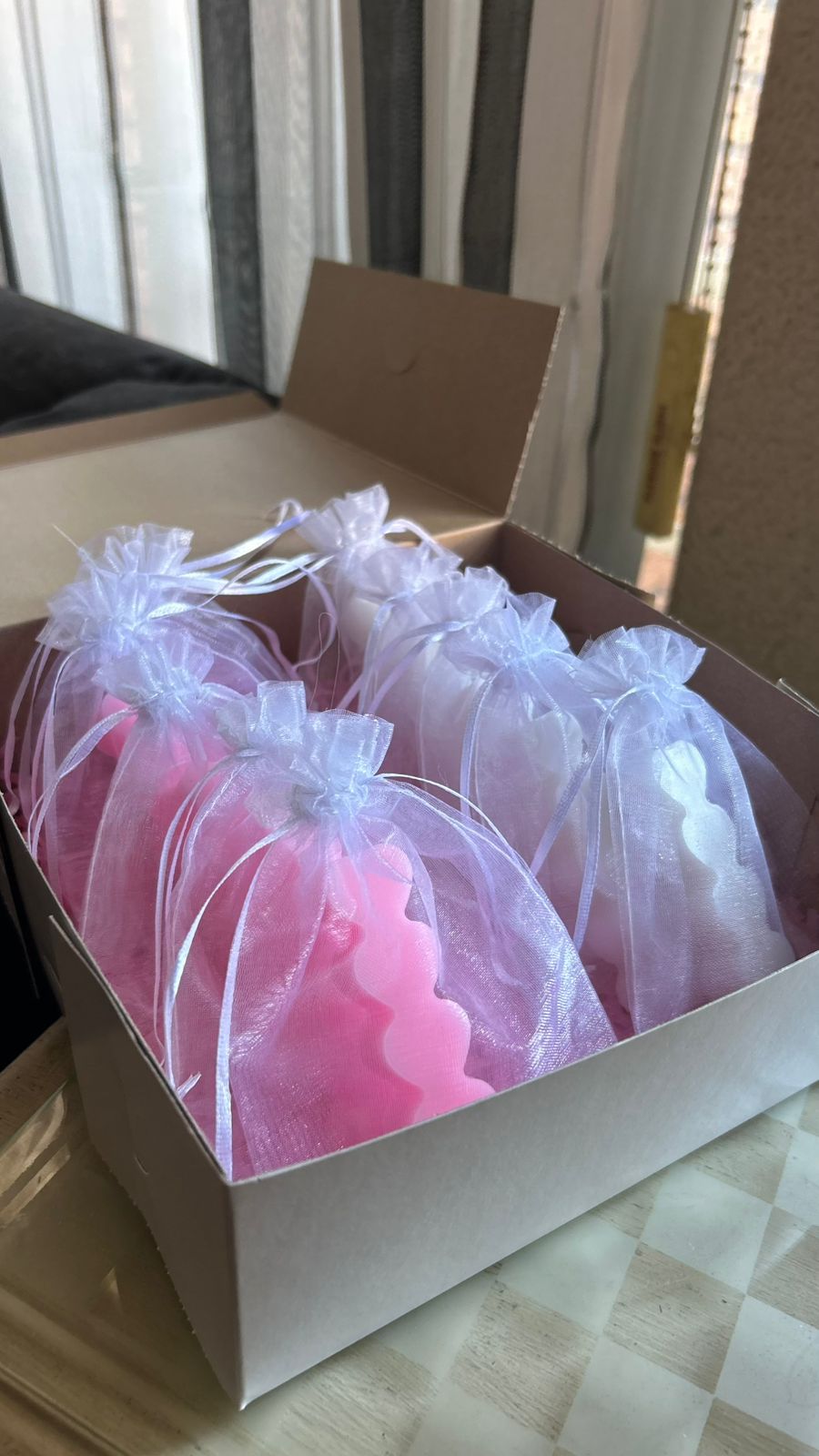 Mini Heart Pillar Candle