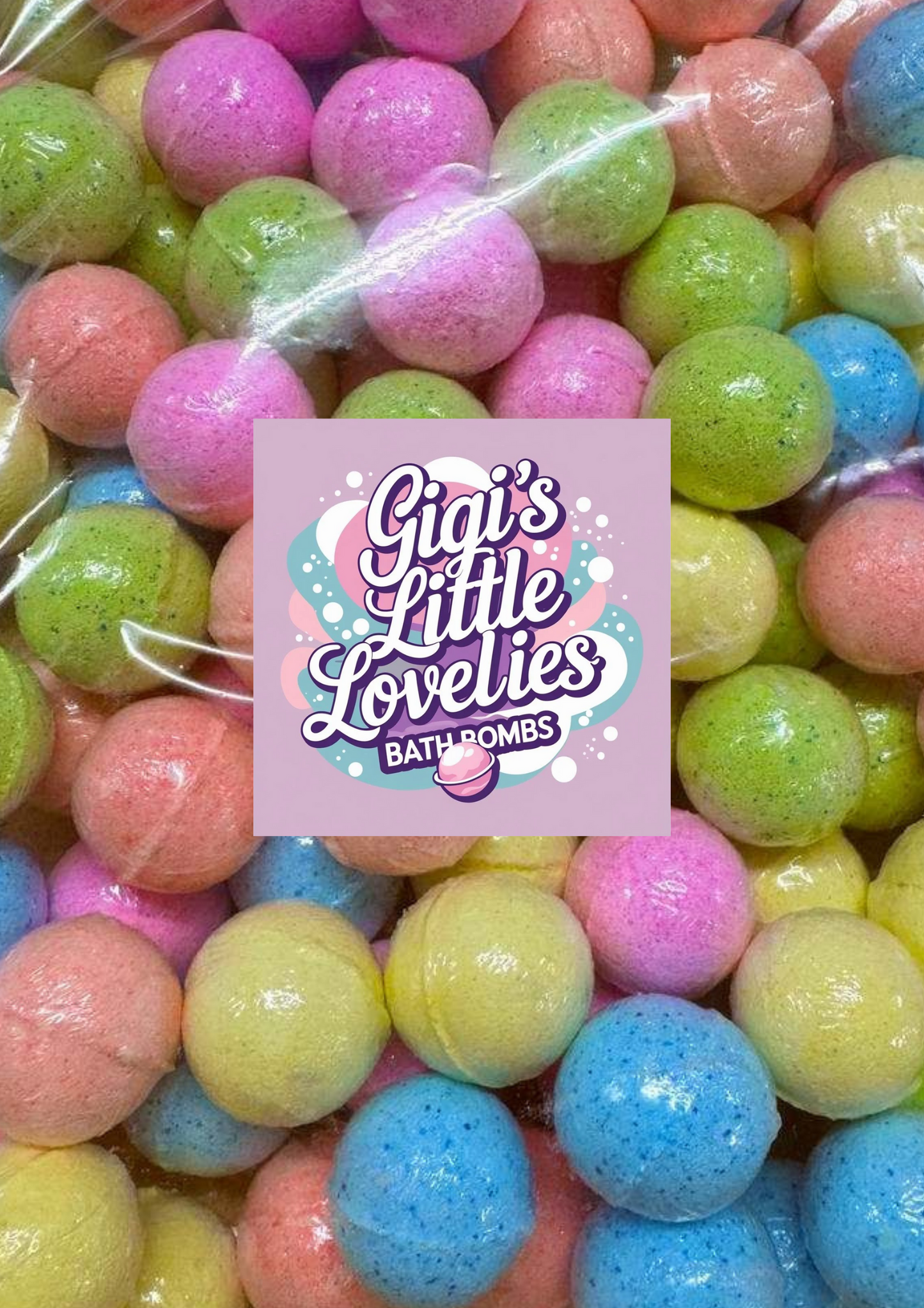 50 x Mini Bath Bombs in a Barg, individually shrink wrapped, not labelled Mini Bath Bomb