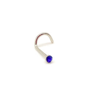 0.8MM STEEL ROYAL BLUE JEWELLED PIGTAIL
