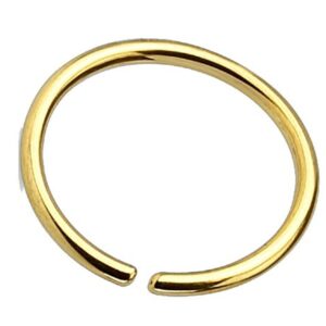 1.2 X 8 PVD GOLD COATED CONTINUOUS RING