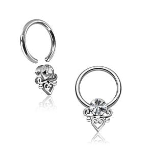 1pc- Filigree with Round Cz BCR