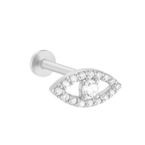1.2 X 8 X 11 LABRET – STEEL – EYE (JEWELLED)