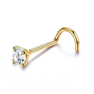 0.8MM PIGTAIL – GOLD – CRYSTAL (1.5MM CRYSTAL)