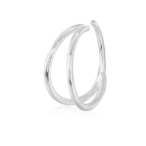 0.8 X 8 NOSE RING – STERLING SILVER – DOUBLE RING DESIGN