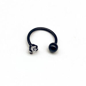 1 X 8 CIRCULAR BAR – BLACK – SINGLE CRYSTAL