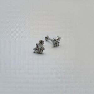 1.2 X 8 X 8 LABRET – STEEL – CRYSTAL BUTTERFLY (INTERNAL THREAD)