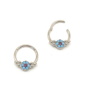 1.2 X 10 HINGED SEGMENT RING – BLUE FLOWER