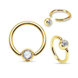 1.2 X 8 X 4 BCR – GOLD – BEZEL SET FLAT JEWEL (PVD)