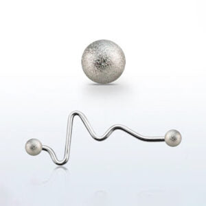 1.6 X 35 X 5 INDUSTRIAL BAR – STEEL – ZIG ZAG W/GLITTER BALL