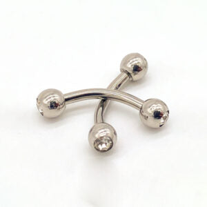 1.2 X 8 X 3 CURVED BAR – STEEL – DOUBLE JEWELLED