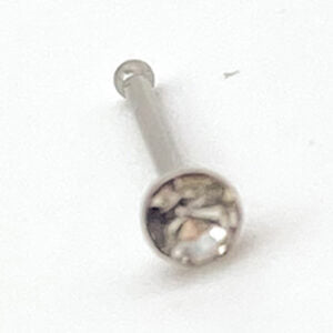 STEEL CLEAR JEWELLED NOSE PIN