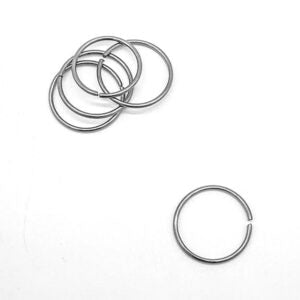 0.8MM X 10 NOSE RING – STEEL