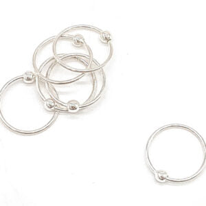 8MM SILVER BALL NOSE RING