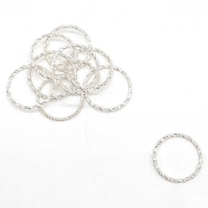 8MM SILVER TWISTED NOSE RING