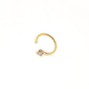 10MM GOLD CRYSTAL NOSE RING