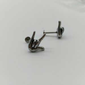 1.2 X 8 X 12 LABRET – STEEL – ILY HAND (INTERNAL THREAD)