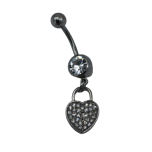 HEART LOCK BELLY RING 2