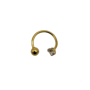 1 X 8 CIRCULAR BARBELL – GOLD – SINGLE CRYSTAL