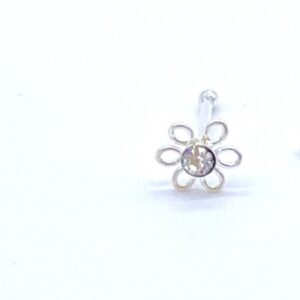 OUTLINED FLOWER NOSE PIN