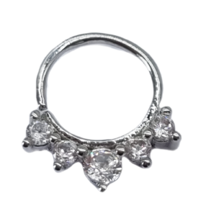 1 X 8 CONTINUOUS RING – STEEL – 5 CRYSTAL