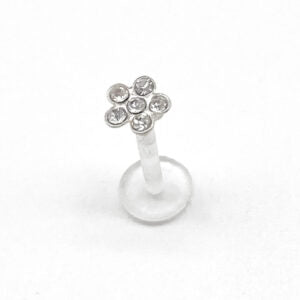 1.2 X 10 X 5 LABRET – BIOFLEX – JEWELLED FLOWER