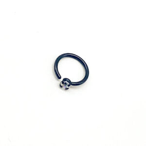6MM BLACK CRYSTAL NOSE RING