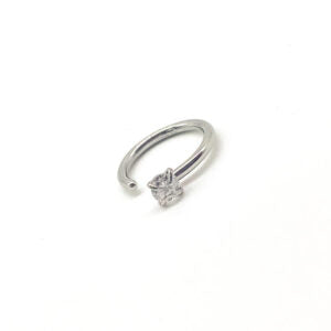 10MM STEEL CRYSTAL NOSE RING