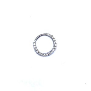 1 X 10 CONTINUOUS RING – STEEL – FLAT JEWELLED