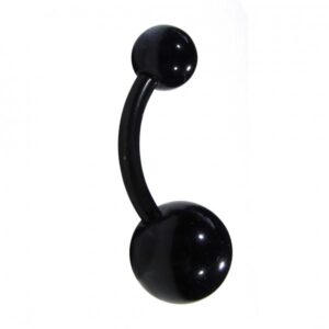 1.6 X 12 X 5/8 – BELLY BAR – BLACK – PLAIN