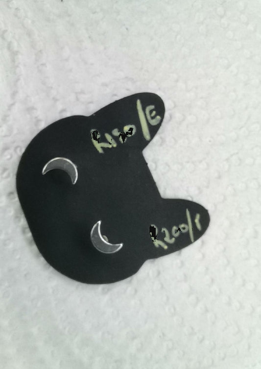 Crescent moon piercing studs