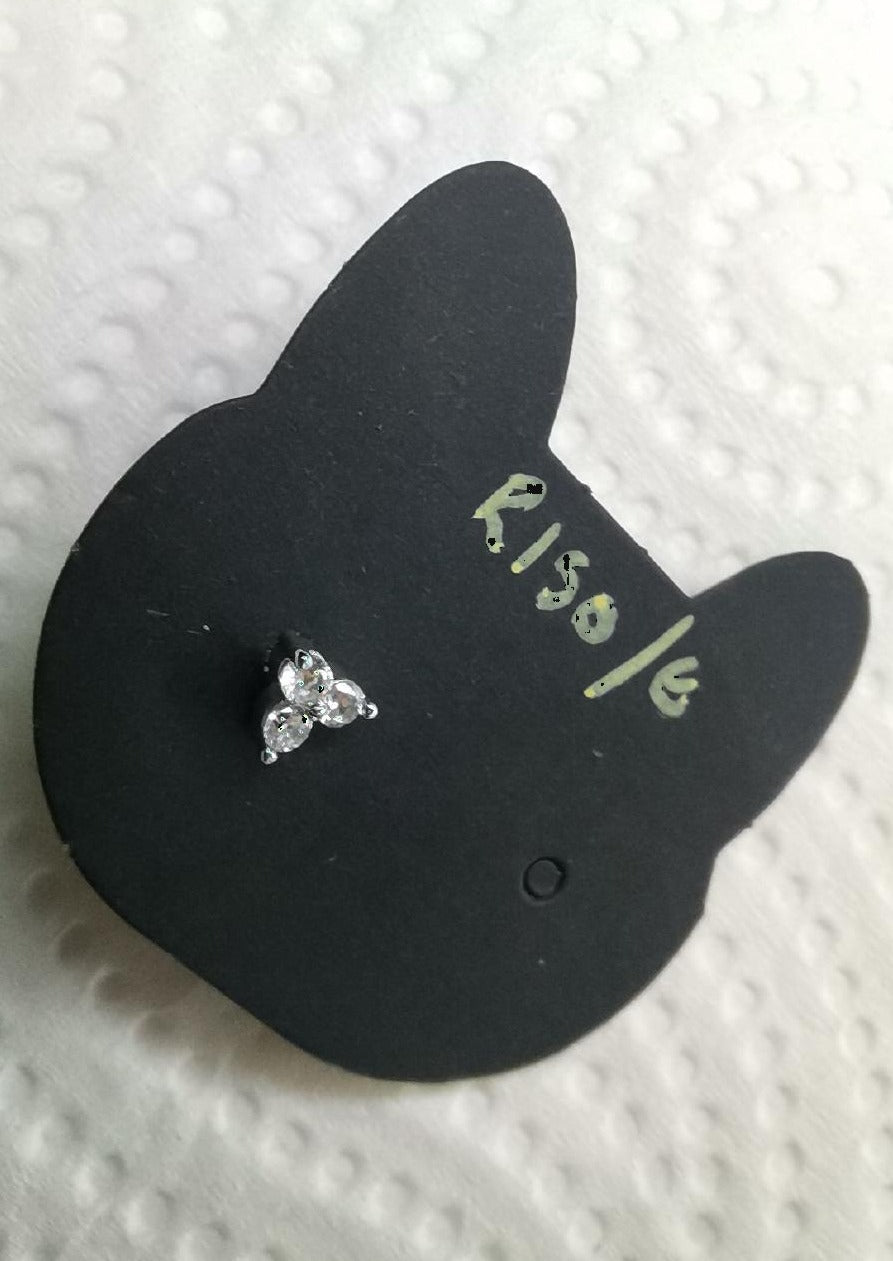 Crystal cluster piercing stud
