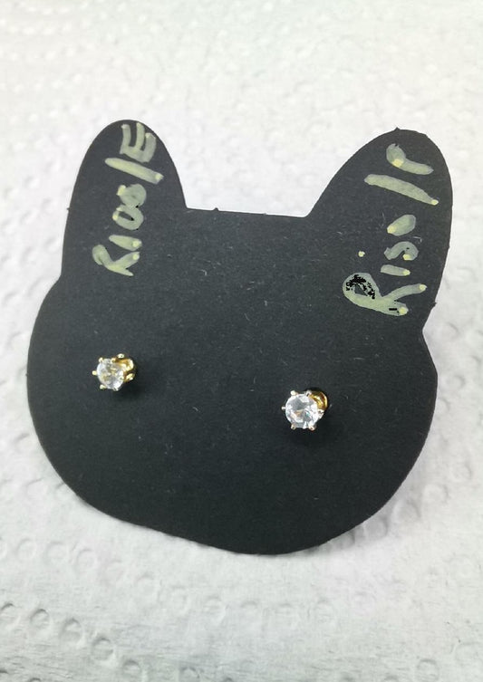 Crystal flower solitaire piercing studs