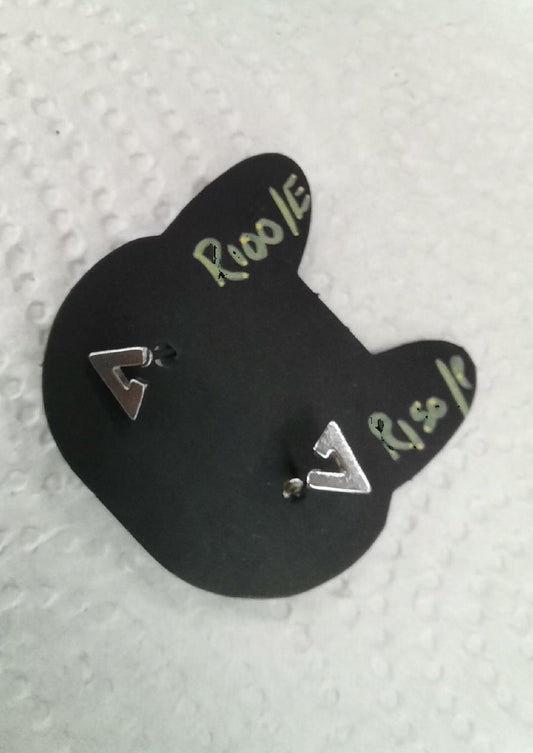 Geometric triangle piercing studs
