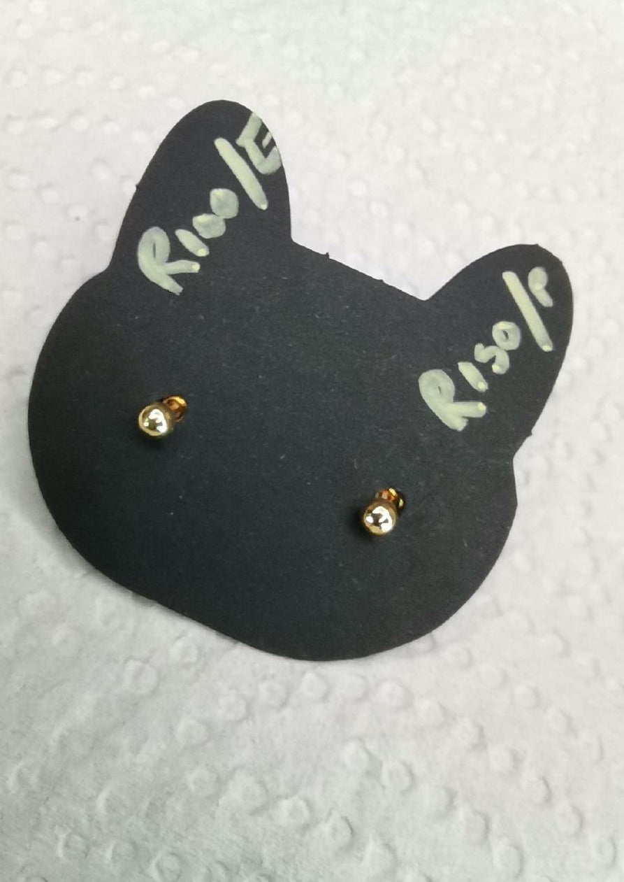 Gold ball detail piercing studs
