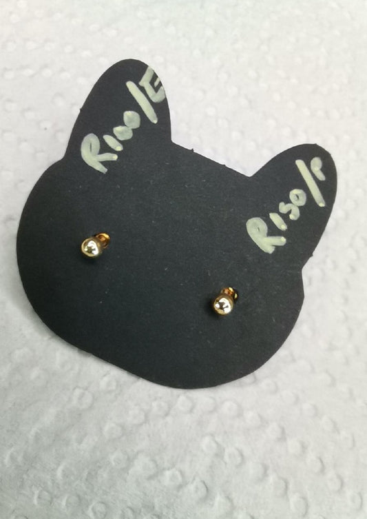 Gold ball detail piercing studs