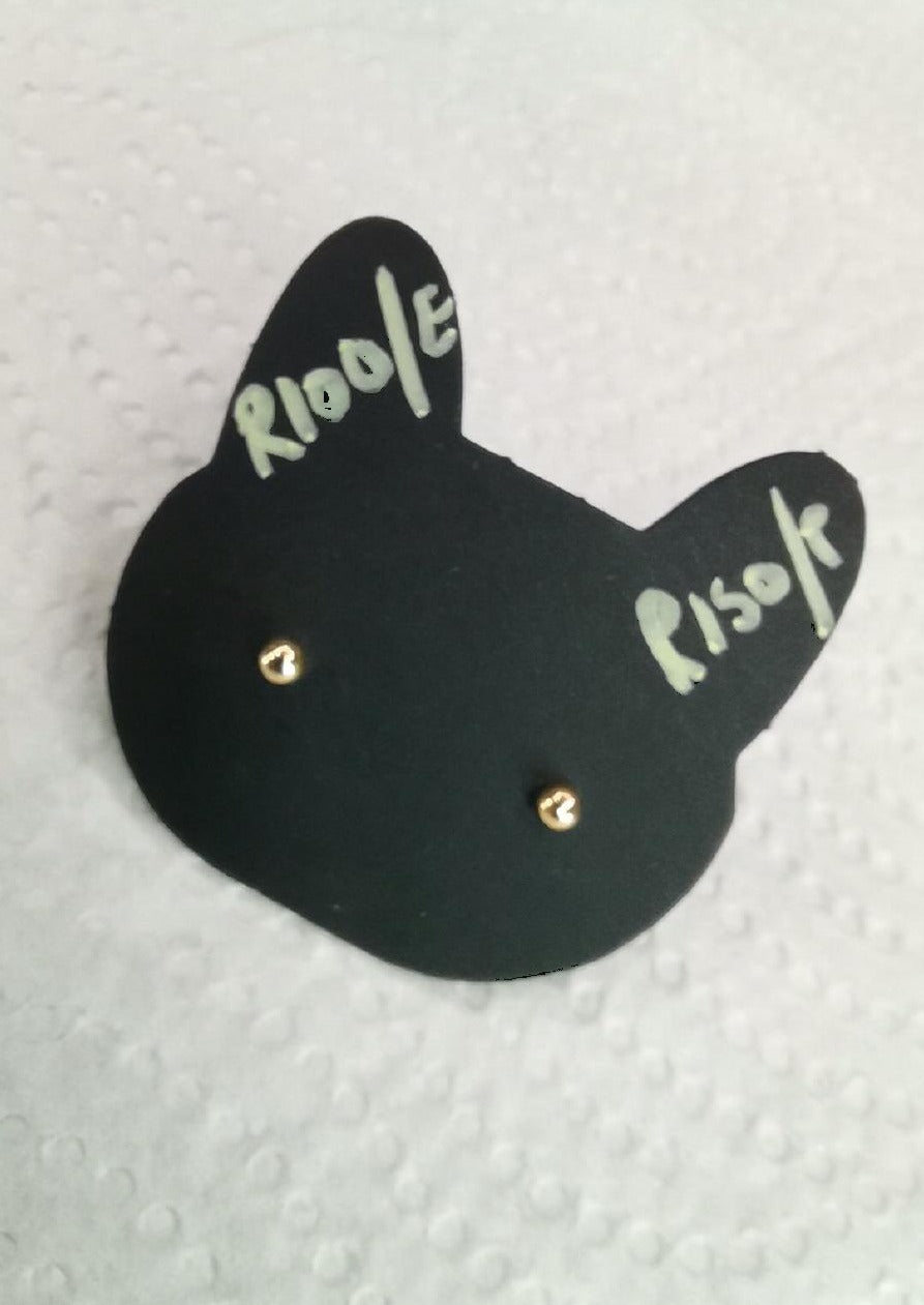 Gold ball piercing studs