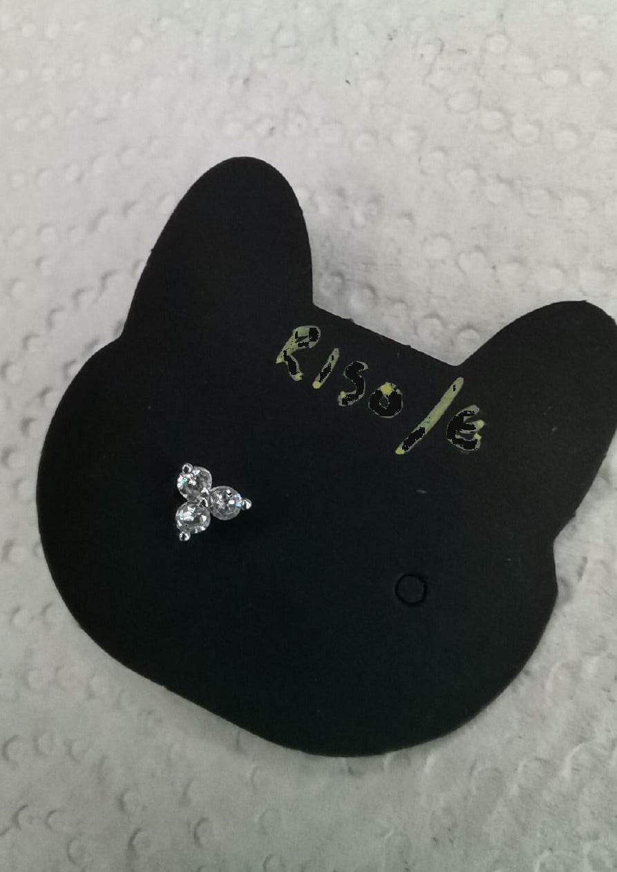 Mini crystal cluster piercing stud