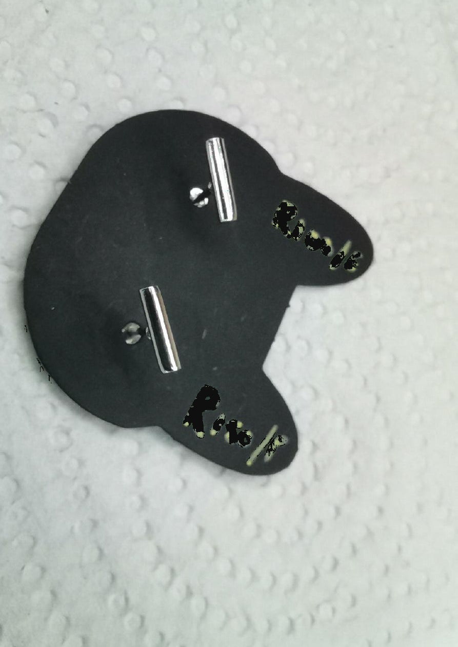Minimal silver bar piercing studs