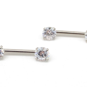 1.6 X 14 X 6 NIPPLE BARS – STEEL – PUSH-IN – CRYSTAL