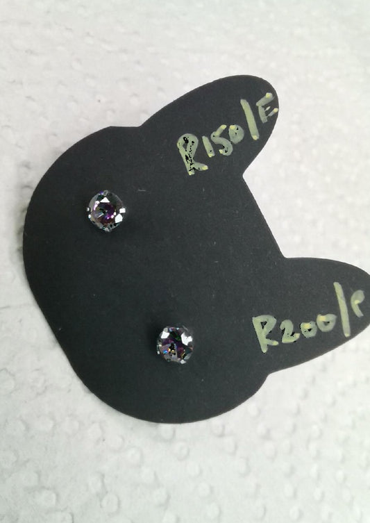 Rainbow crystal piercing studs