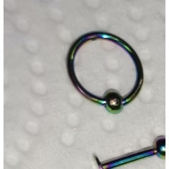 Rainbow PVD circular piercing ring