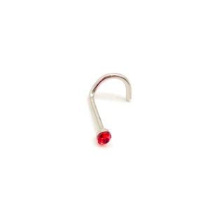 0.8MM STEEL RED JEWELLED PIGTAIL