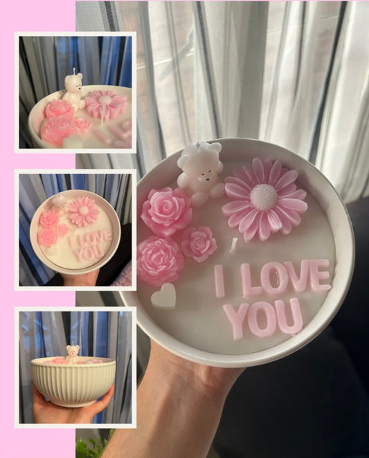 I Love You Bowl Candle
