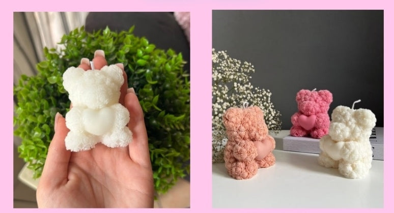 Rose Teddy Candle