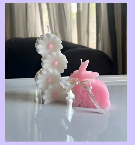 Daisy Bunny Set Candle