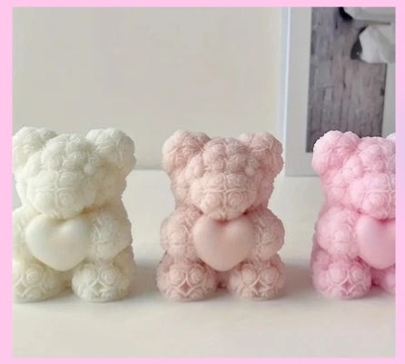 Rose Teddy Candle